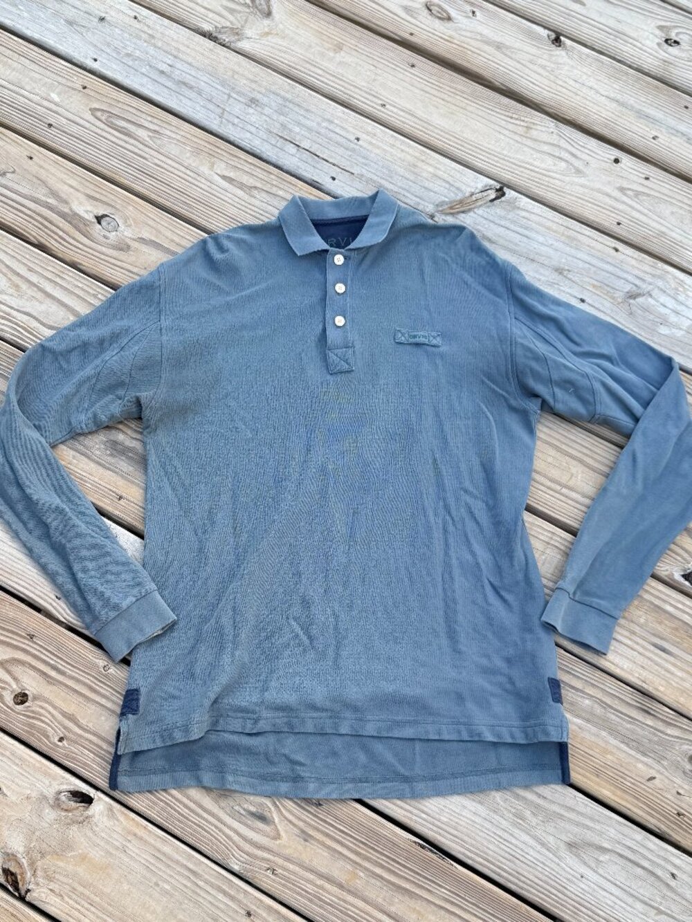 Orvis Long Sleeve Polo Shirt M Tall Quiet Luxury Golfcore Coastal 3749